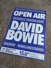 Rare Original 1983 David Bowie - Serious Moonlight (Germany 83) poster.
