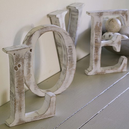 Shabby chic wooden letters - chic,