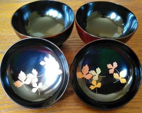 Japanese lacquer lidded bowl - lacquer,