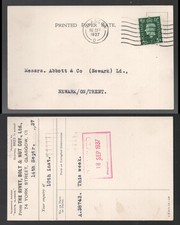 1937 KGVI The Rivet Bolt & Nut Coy Ltd. 1/2d Glasgow Scotland