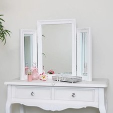 Ornate vintage white triple - ornate,