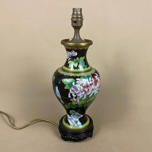 Oriental cloisonne lamp gold - oriental,