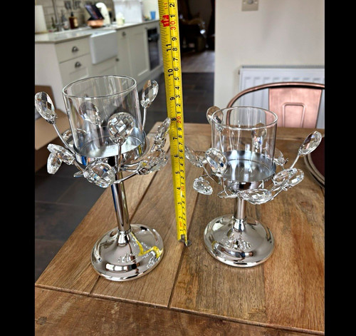 Set silver clear glass - of,