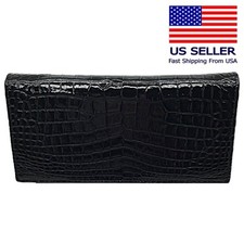 Genuine Crocodile Skin Long