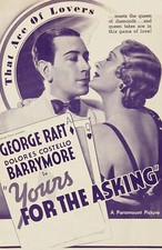 Yours for the Asking DVD - George Raft dir. Hall Vintage Comedy Film 1936