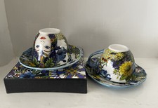 Baci Milano Porcelain Coffee Cups  Set Of 2 - In Gift Box