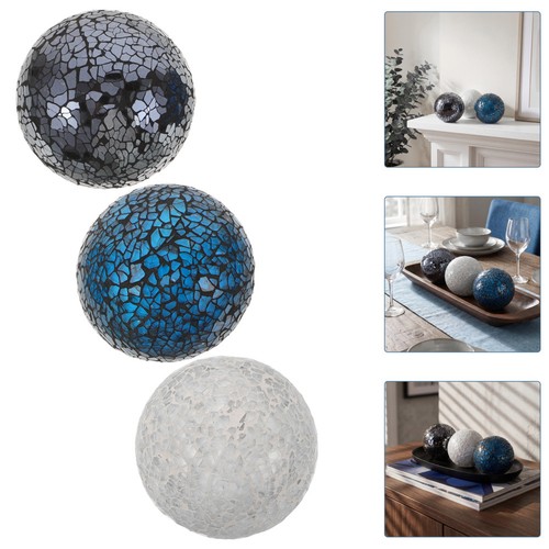 3pcs mosaic glass - glass, decorative