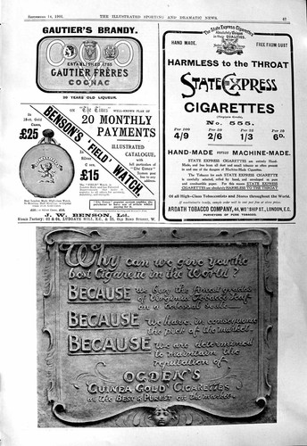 Old print 1901 gautiers brandy - print,
