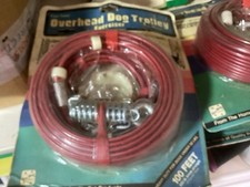Extra Strong 100ft Tie Out Cable for Large Dogs up to 300 300lbs 100 Feet  Red