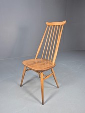 Vintage Ercol Goldsmith Dining Chair in Blonde Beech and Elm Retro EB10215 MDIN
