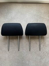 VW Golf GTI GTD MK4 Front Seat Headrests Pair Black Cloth With Red Stitching