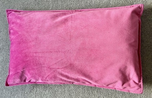 Pink velvet bolster cushion - pink,