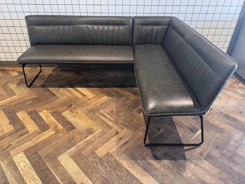 Dark grey faux leather - dark,
