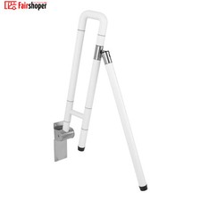 Safety Hand Rail Drops Down & Fold Up Disabled Grab Bath Bathroom Toilet Bar NEW