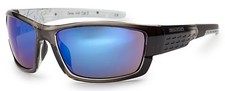 BLOC DELTA X46 Mens/Womens Sunglasses CRYSTAL BLACK / BLUE MIRROR CAT.3