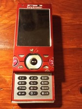 ***Vintage Sony Ericsson W995 red mobile phone-no battery-untested***