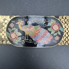 Vintage Cloisonné Art Peacock