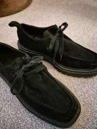 Suede effect lace shoes - suede,