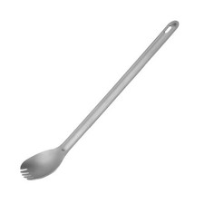 Portable Long Handle Titanium Spork/ Spoon Metal Cutlery Set for Outdoor Camping