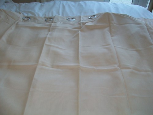Latte coloured lined - , voile