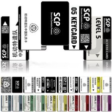 24 Pcs Scp Foundation Keycards
