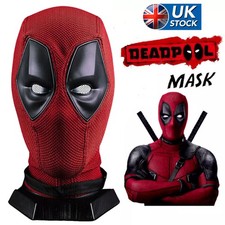 Deadpool Mask Wade Wilson Mens Cosplay Prop Red Mask Halloween High Quality