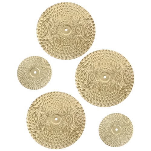 Golden metal circle wall art - circle,