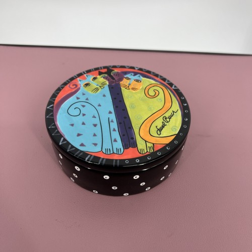 Laurel burch cat trinket - cat, box