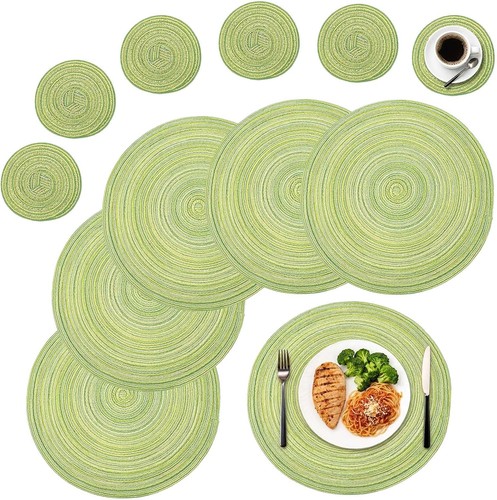 6pcs round dinner table mats - 6pcs,