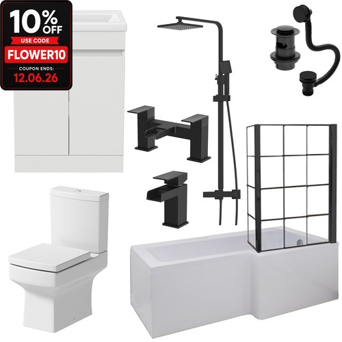 Complete bathroom suite - suite, l