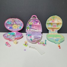Vintage Polly Pocket Bluebird Compact Bundle 90s Beach Ski Pony