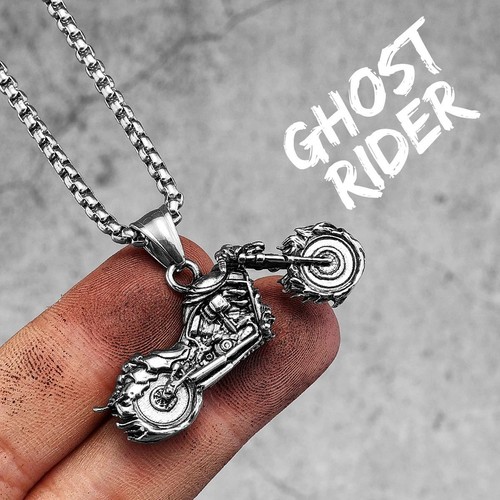 Ghost rider pendant - ghost, necklace