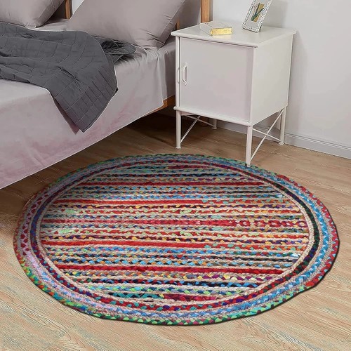 Rug jute round braided - jute,