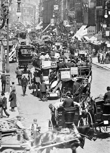 Horse buses the strand - the, city