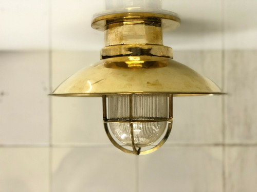 Antique brass bulkhead - brass,