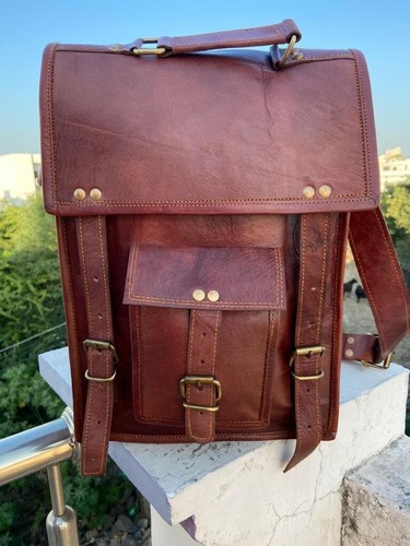 Leather messenger bag saddle - messenger,