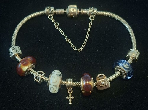 Genuine 14ct pandora bracelet - 14ct,