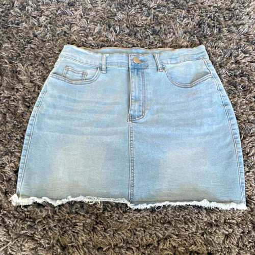Women blue denim mini - blue,