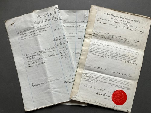 1911 probate will documents - probate,
