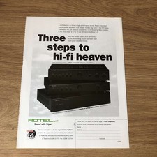 GRAM07 MAGAZINE ADVERT 11X8 ROTEL NEW RB971 STEREO POWER AMPLIFIER