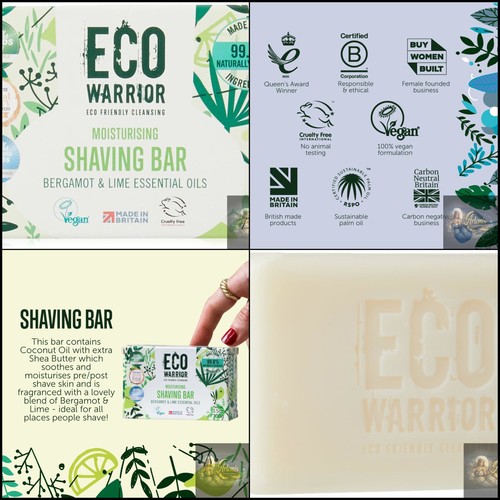 Eco warrior shaving soap bar - warrior,