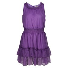 Purple Ruffled Party Dress