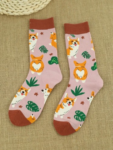 Ladies pink corgi dog - pink,