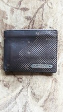 QUIKSILVER MENS 100% CALF SKIN BROWN SLIMLINE WALLET