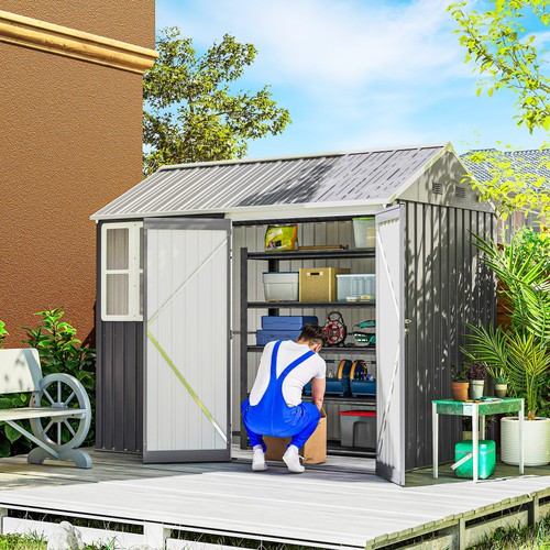 8x6 metal garden shed - metal,