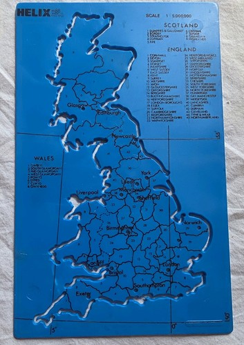 Vintage gelix plastic map - uk,