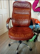 Santiago Nautilus High Back Executive Leather Recliner Chair Fantastic Condition