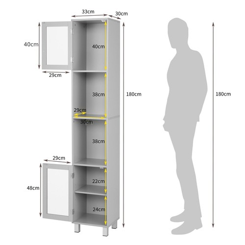Bathroom tall cabinet slim - tall,