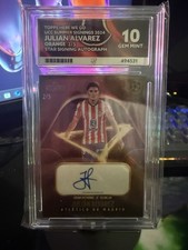 JULIAN ALVAREZ  TOPPS HERE WE GO UCC SUMMER SIGNINGS AUTO ORANGE 2/5 ACE 10