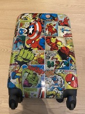 Marvel Superheroes Hand Cabin Luggage Case. Spiderman, Hulk Four Swivel Wheels 